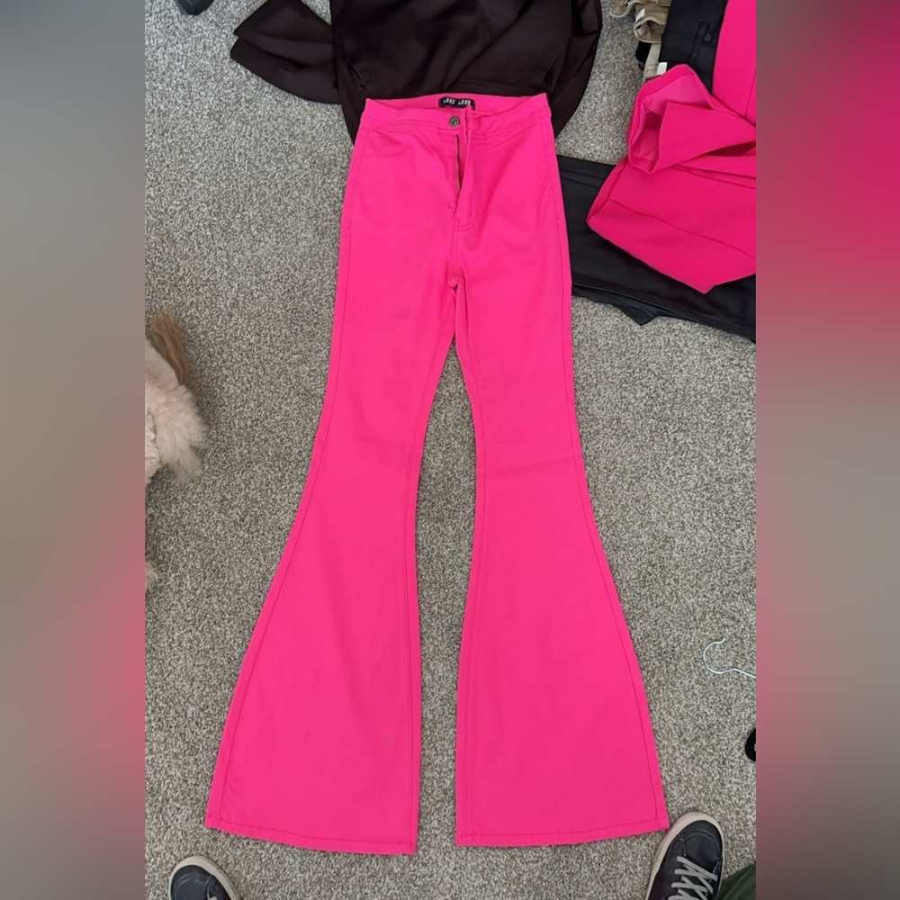 Hot pink bell bottoms